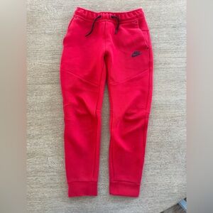 Nike Tech Kids Bright Red Sweatpants - Medium